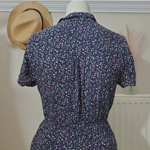 MONTEAU Los Angeles- Vintage Style Collar Button Down Dress - Picture 4 of 12